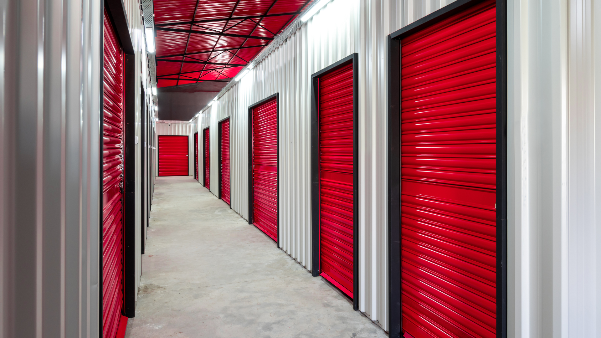 Industrial storage facility interior view
